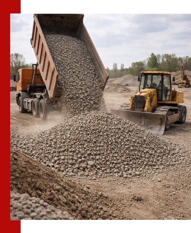 Доставка гравийного щебня фракции 40-70 в Кимрах