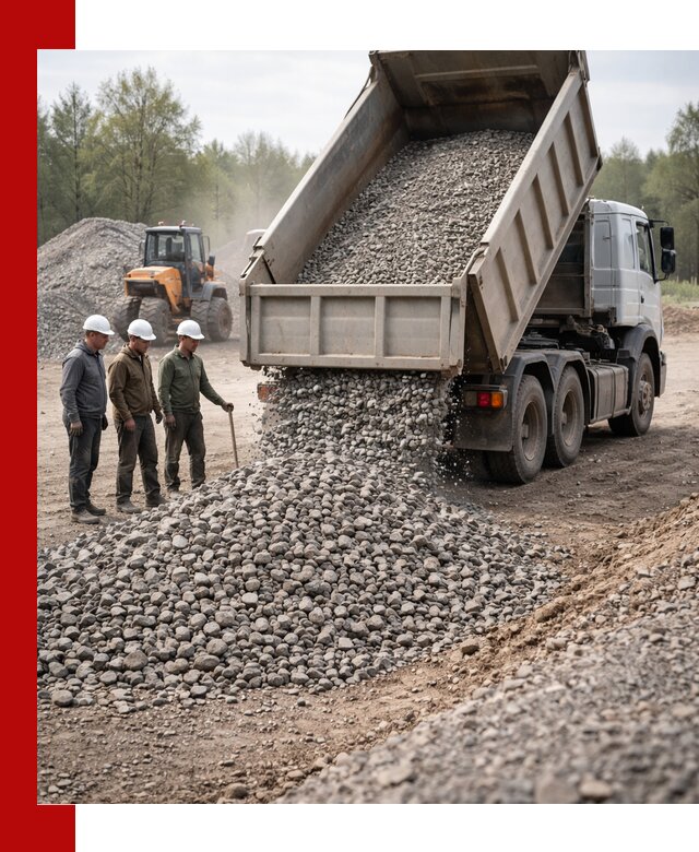 Доставка гравийного щебня фракции 70-120 в Кимрах