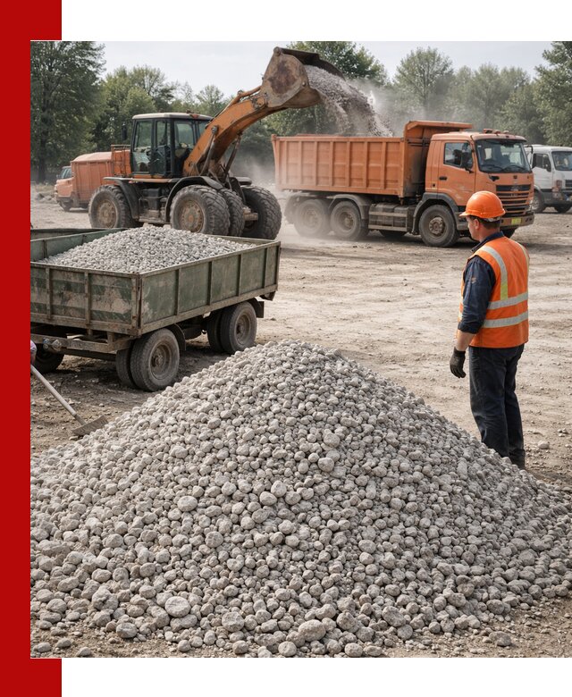 Доставка известнякового щебня фракция 20–40 в Кимрах