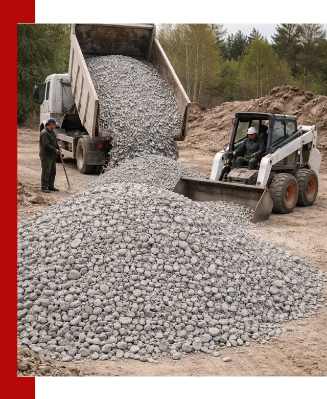 Доставка доломитового щебня в Кимрах напрямую от карьера