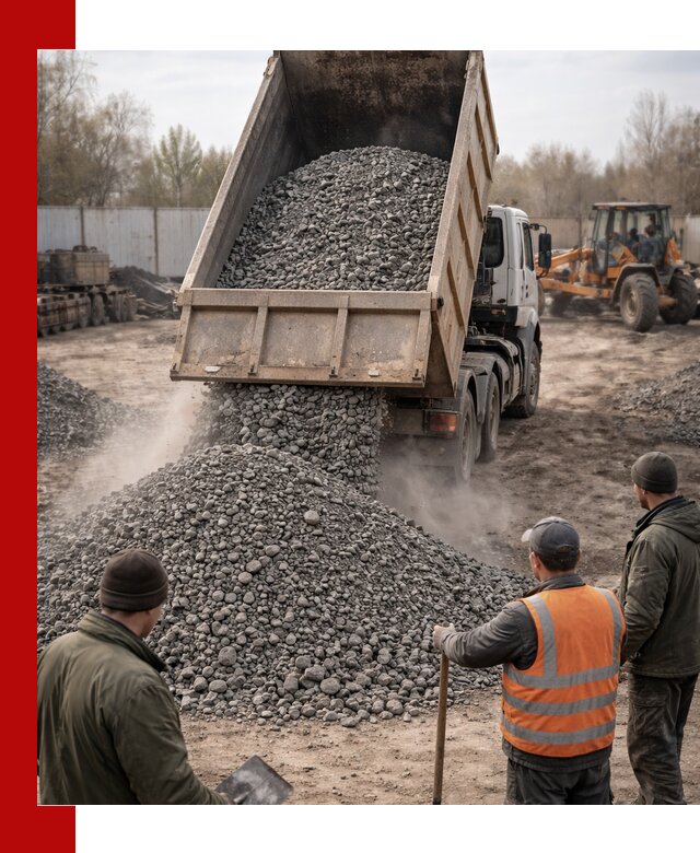 Доставка шлакового щебня в удобные сроки по выгодной цене в Кимрах