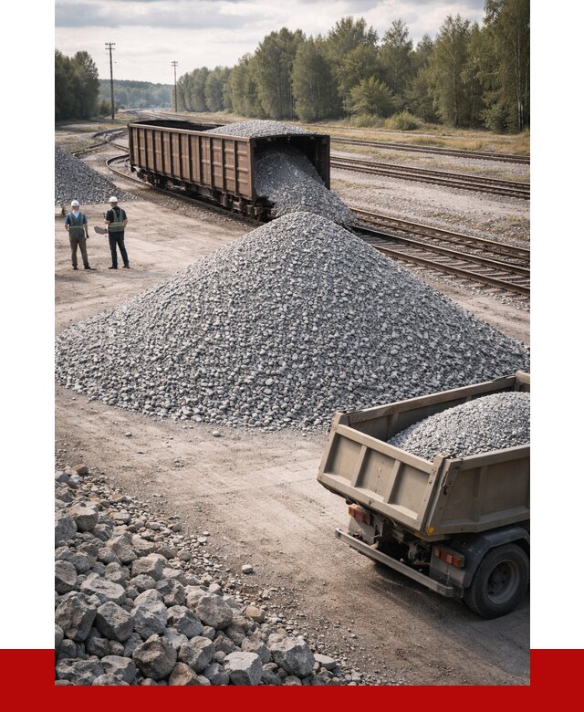 Железнодорожный щебень 20-60 в Кимрах от 1775 р. | ПРОНЕРУДКмы