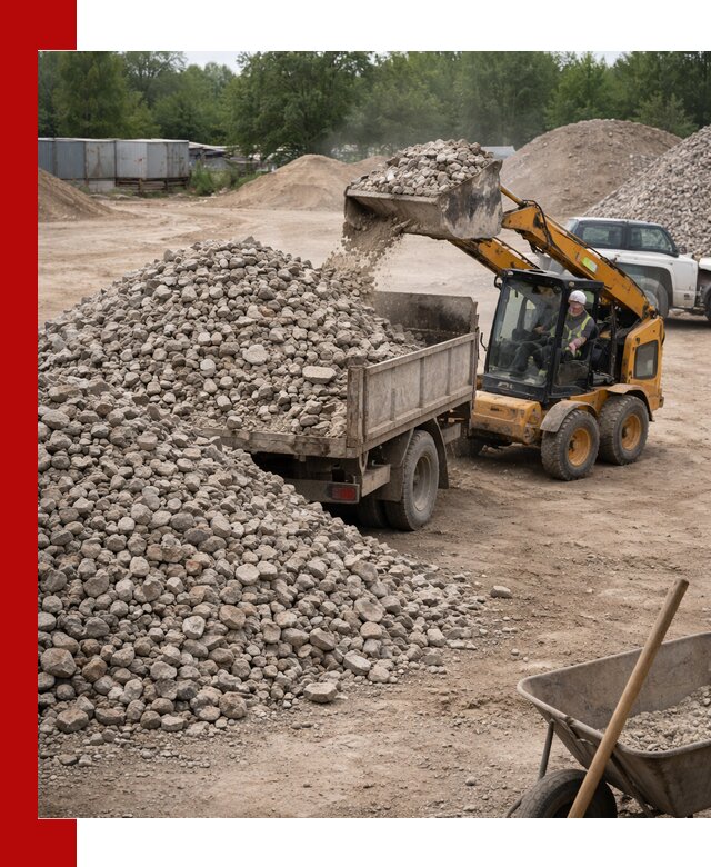 Доставка вторичного щебня в Кимрах для строительных работ