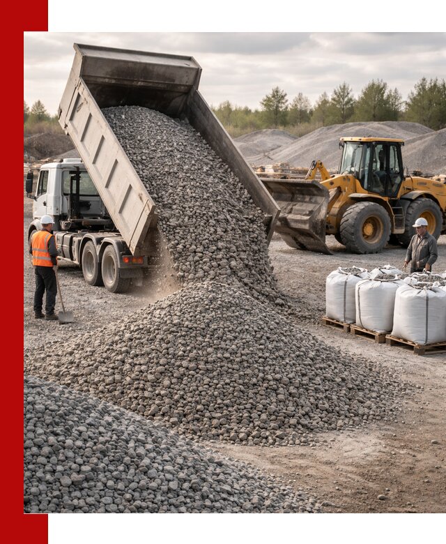Бетонный щебень фракция 5–20 с доставкой в Кимрах