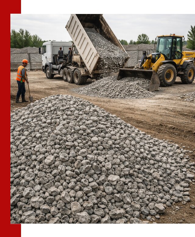 Доставка бетонного щебня фракции 40-70 в Кимрах