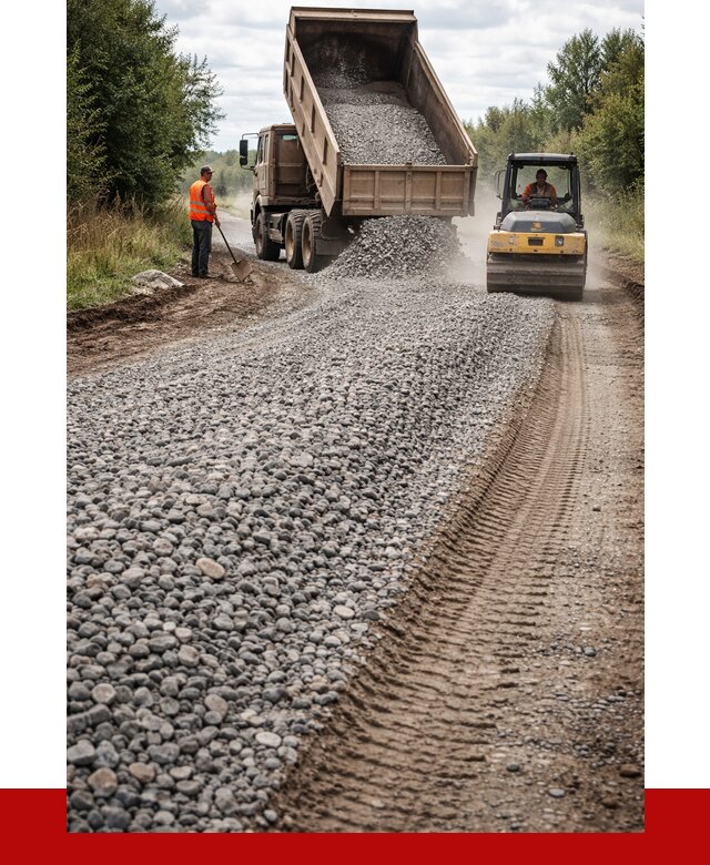 Щебень для отсыпки дороги в Кимрах от 2819 р. ПРОНЕРУДКмы