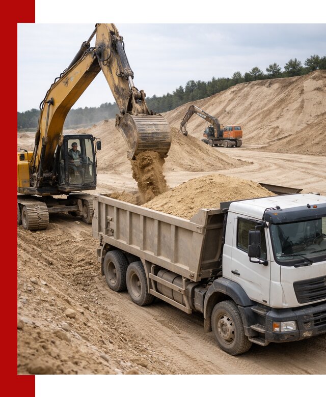 Доставка карьерного песка с самосвалами и разгрузкой в Кимрах