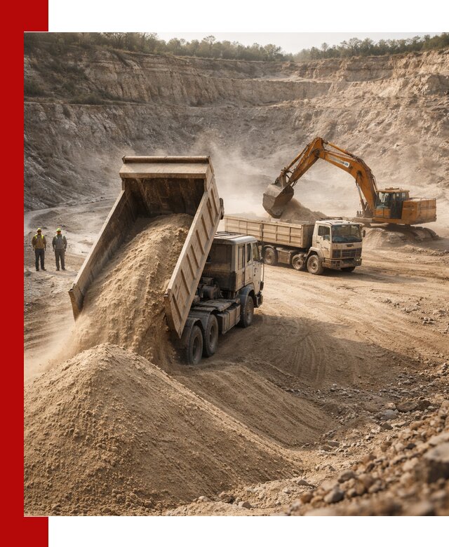 Карьерный песок навалом с доставкой в Кимрах