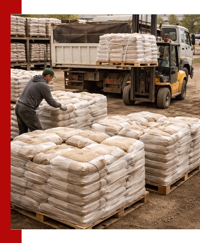 Карьерный песок в мешках с доставкой в Кимрах