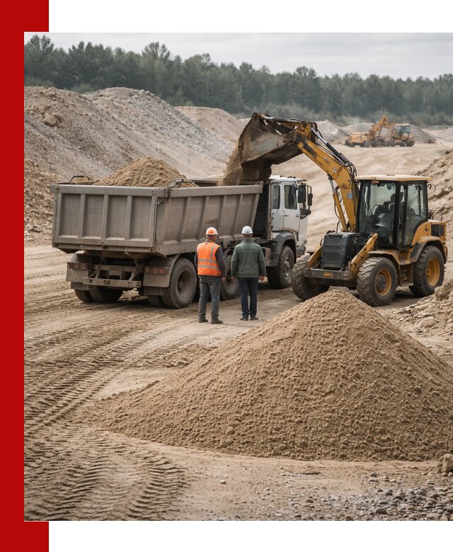 Карьерный среднезернистый песок с доставкой в Кимрах