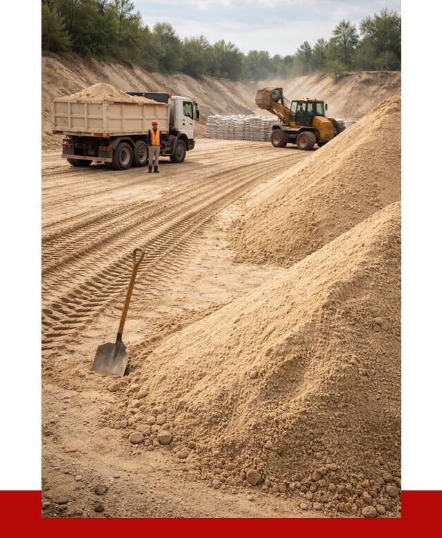 Карьерный песок мелкозернистый в Кимрах от 9395 р. | ПРОНЕРУДКмы