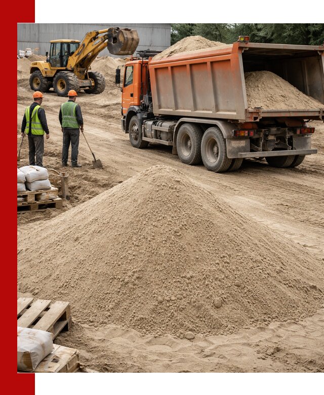 Доставка и продажа мытого речного песка в Кимрах