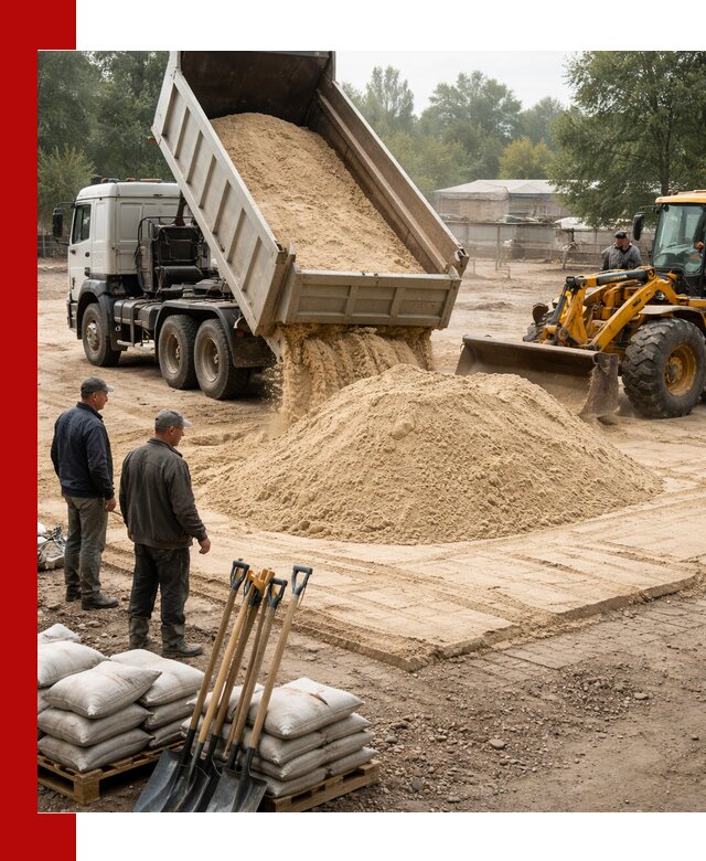 Доставка мытого песка в Кимрах с самосвалами по выгодной цене