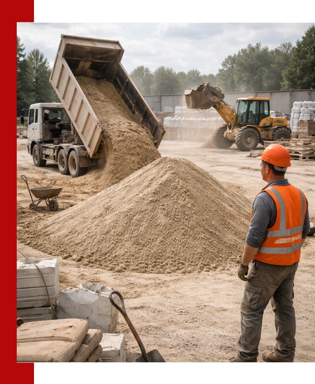 Доставка строительного песка с самосвалом в Кимрах