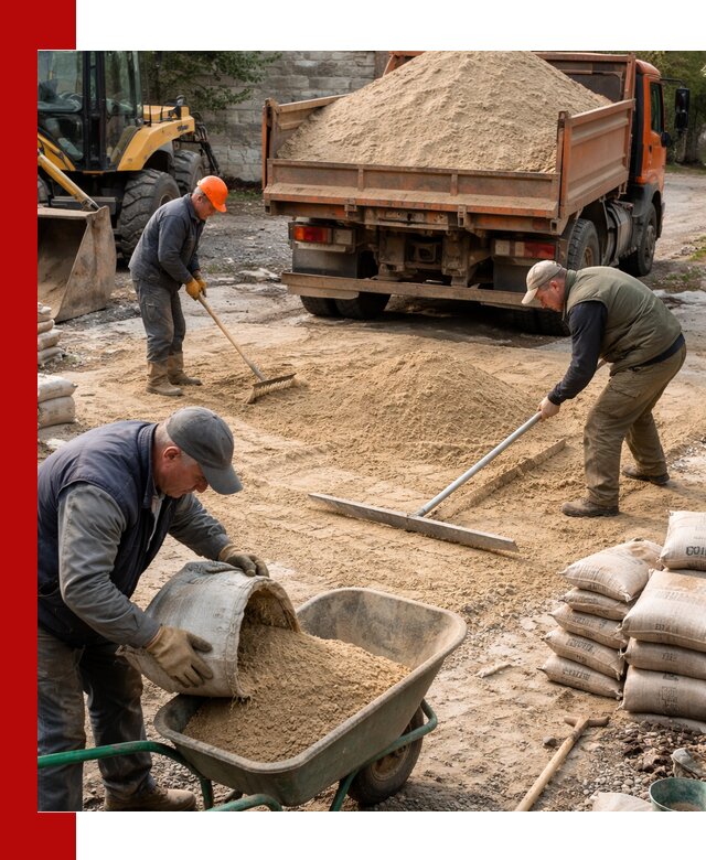 Поставка песка для стяжки в Кимрах с быстрой доставкой