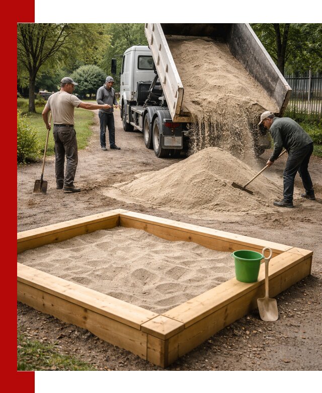 Песок для песочницы с доставкой в Кимрах недорого и чистый