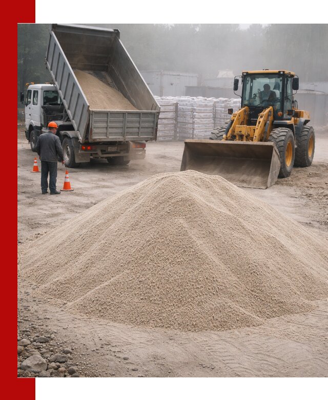 Кварцевый песок фракция 0–8 для стройработ в Кимрах
