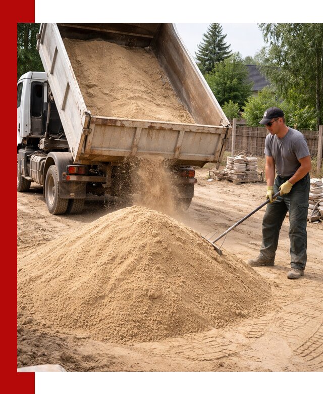Доставка сухого песка самосвалами в Кимрах