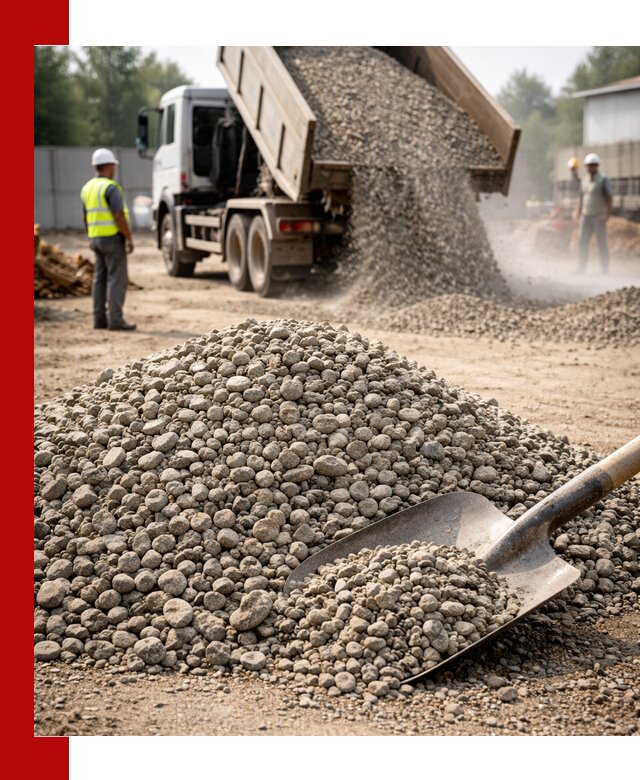 Доставка гравия фракции 20-40 в Кимрах с самосвалами