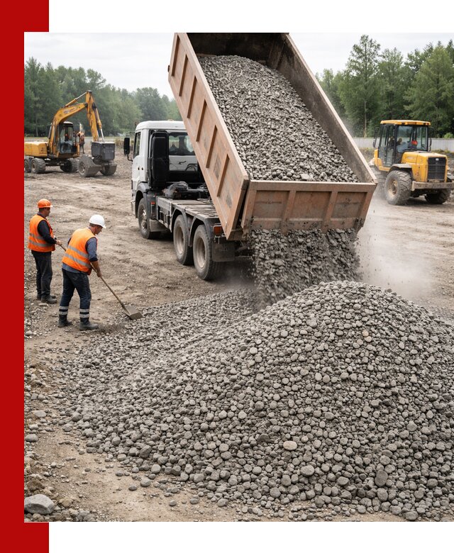 Доставка гравия фракции 40-70 в Кимрах оптом и в розницу