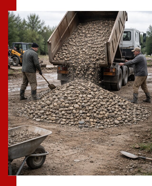 Доставка гальки речной оптом и в розницу в Кимрах