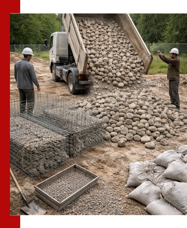 Камень для габионов фракция 70–151 в Кимрах