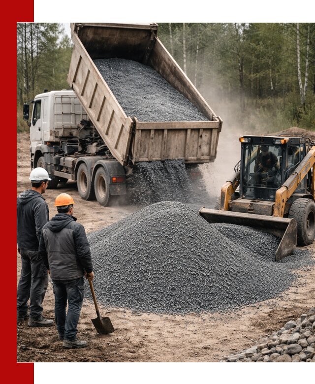 Гранитный отсев 0-5 с доставкой и разгрузкой в Кимрах