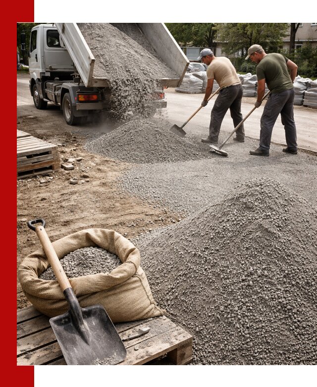 Отсев для тротуарной плитки в Кимрах — доставка и укладка