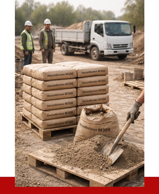 Пескобетон М300 в Кимрах с доставкой от 4854 р. за куб | ПРОНЕРУДКмы