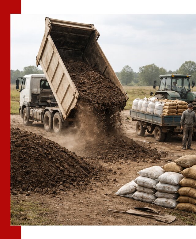 Доставка грунта и удобрений оптом в Кимрах для сельхоз и строительства