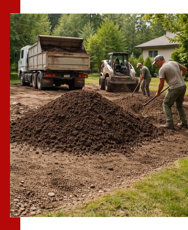 Доставка и укладка грунта для газона в Кимрах