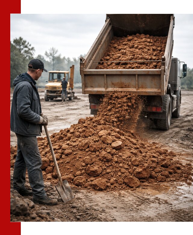 Глина для засыпки в Кимрах с доставкой самосвалами