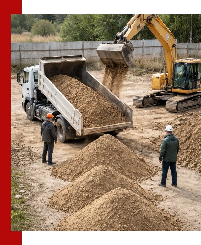 Доставка супеси вагонными и автопартиями в Кимрах