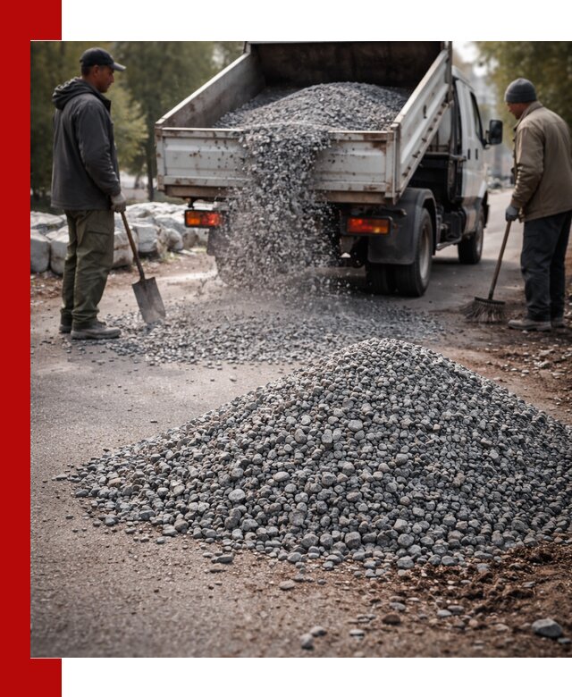 Гранитная крошка для посыпки дорог и тротуаров в Кимрах