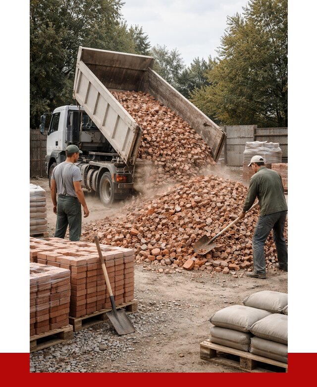 Бой кирпича в Кимрах с доставкой от 4384 руб/куб | ПРОНЕРУДКмы