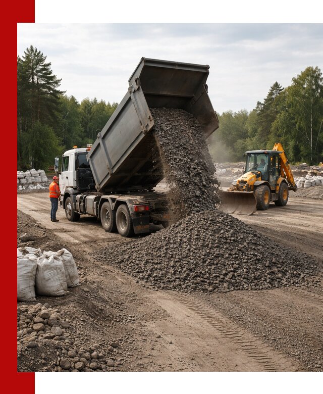 Доставка дробленого асфальта в Кимрах для дорожных работ