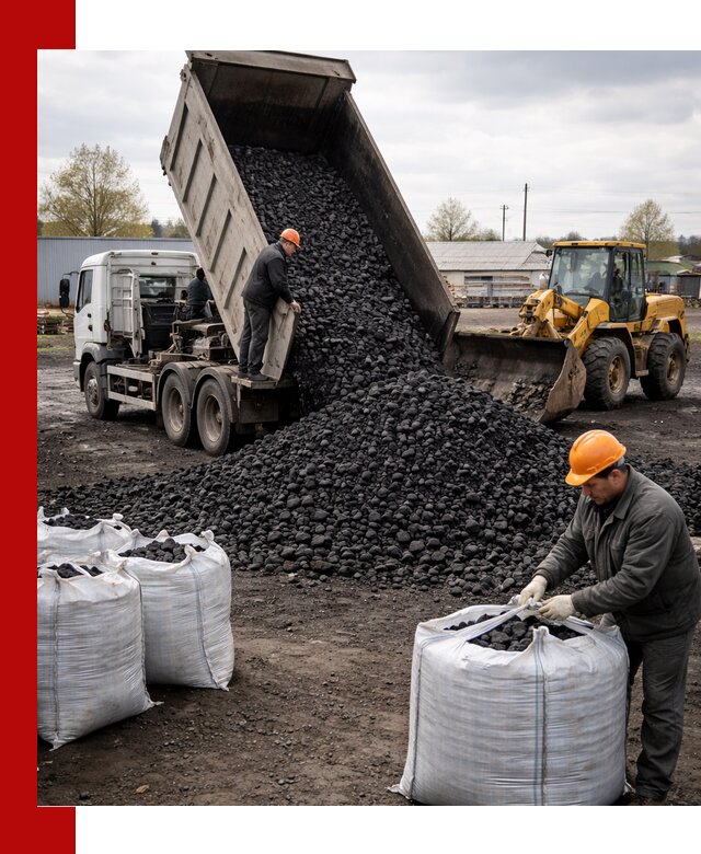 Доставка каменного угля в Кимрах оптом и в розницу