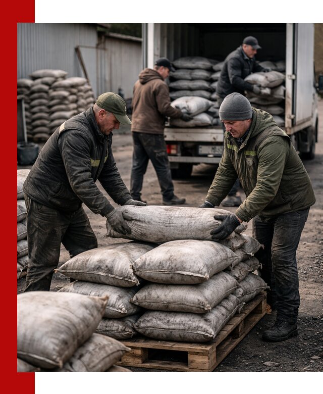 Доставка угля в мешках по выгодным ценам в Кимрах