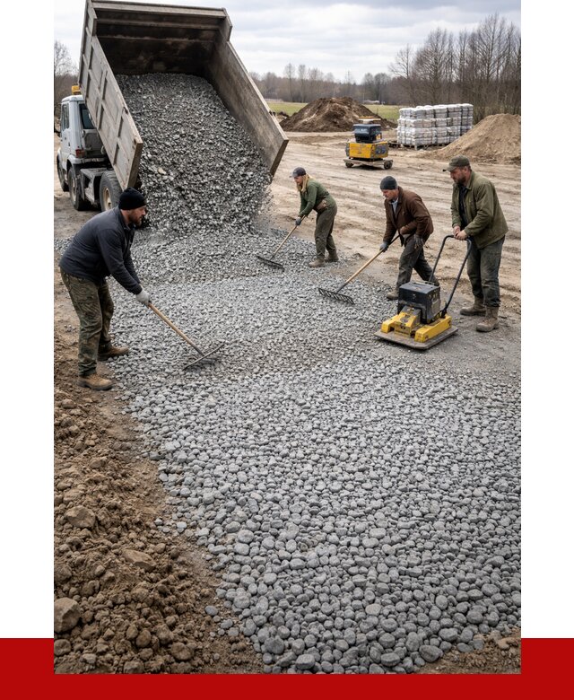 Устройство щебеночной подушки в Кимрах от 4698 р. ПРОНЕРУДКмы